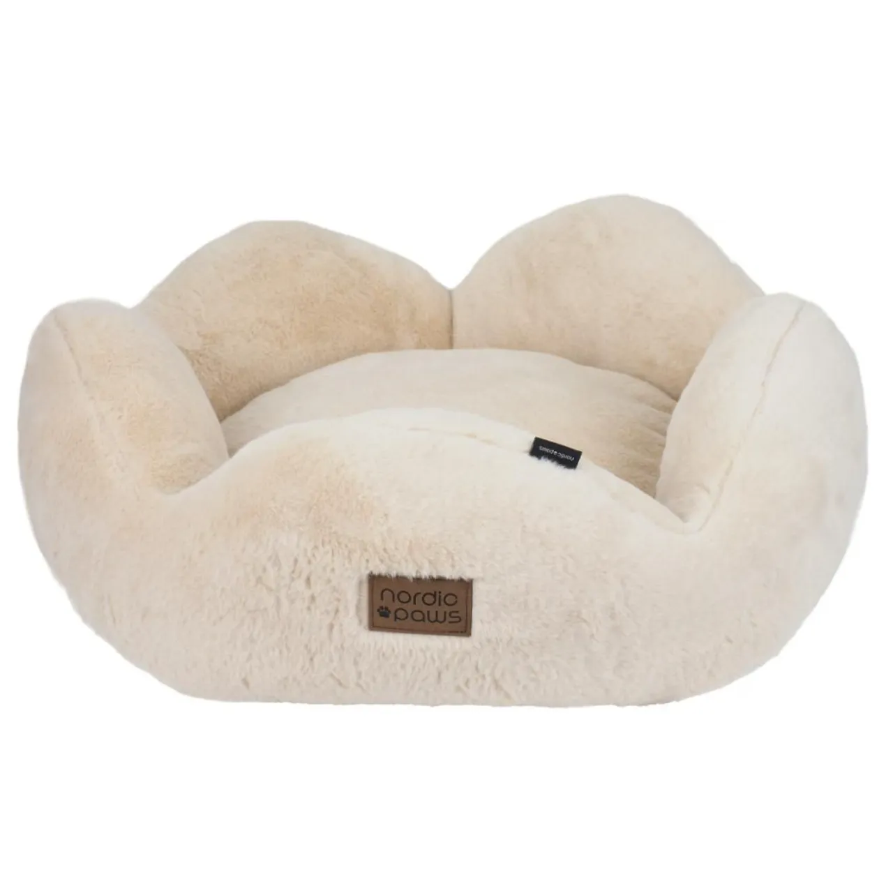 Nordic Paws Flora plys hundeseng Small 57 x 57 cm Beige